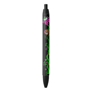 De Tinta Negra Bolígrafo Floral Princesa Alien Espacial (Negro)
