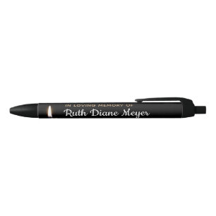 De Tinta Negra Bolígrafo Memorial Personalizado Negro Con Vela