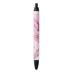 De Tinta Negra Bolígrafo Minimalista Colorido con Monograma Perso