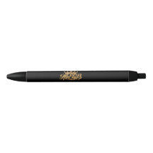 Bolígrafo negro corona dorada MzElyB Signature