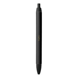 De Tinta Negra Bolígrafo negro elegante con nombre personalizado