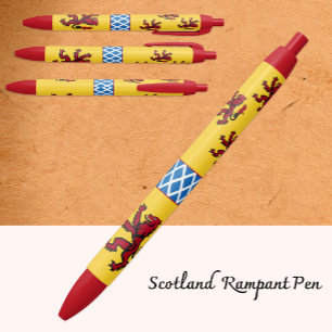 De Tinta Negra Bolígrafo Patriótico Escocia, León Rampante Bander