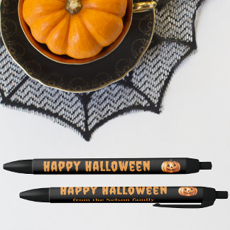 De Tinta Negra Bolígrafo Personalizado Calabaza Feliz Halloween R