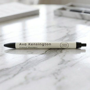 De Tinta Negra Bolígrafo personalizado con nombre del empleado y