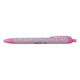 De Tinta Negra Bolígrafo personalizado con nombre rosa