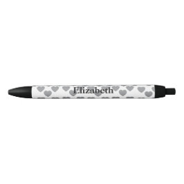 De Tinta Negra Bolígrafo Personalizado Elegante Amor Gris con Nom