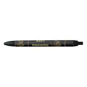 De Tinta Negra Bolígrafo personalizado Soft Dreams texto nombre C