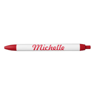 De Tinta Negra Bolígrafo rojo con nombre personalizado para ofici