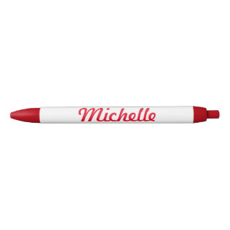 De Tinta Negra Bolígrafo rojo con nombre personalizado para ofici