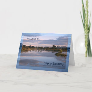 De todos nosotros, tarjeta de cumpleaños del lago 