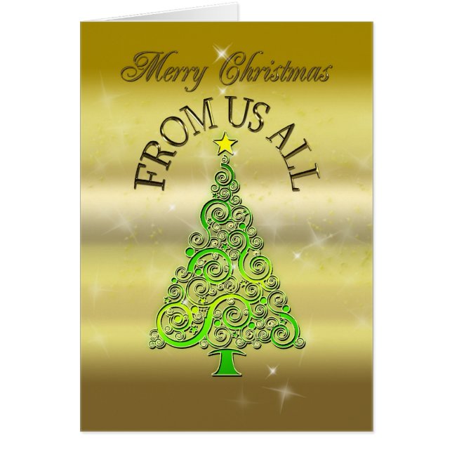 De todos nosotros, una tarjeta de Navidades con ef (Frente)