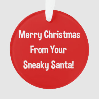 De tu ornamento Sneaky Santa Acrílico
