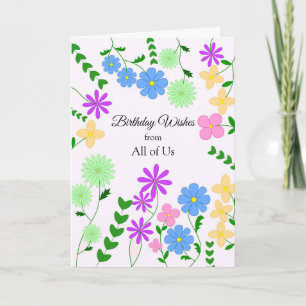 De una tarjeta de cumpleaños de grupo