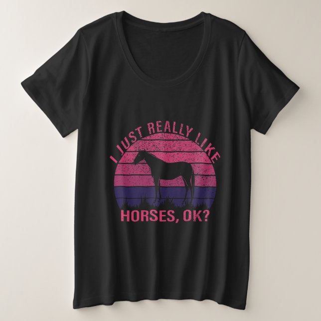 De verdad me gustan los caballos en rosa y púrpura (Anverso del diseño)