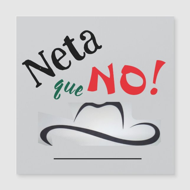 ¡De Verdad que No! (Anverso)