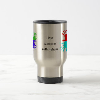 De Viaje Amo alguien con la taza del autismo