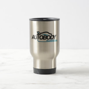 De Viaje Autobody Alliance aislado viaja taza
