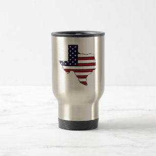 De Viaje Bandera estadounidense Texas esquematiza la taza d