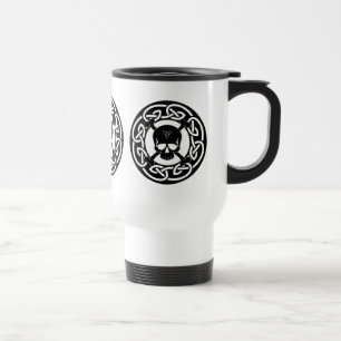 De Viaje Cráneo céltico y bandera pirata - taza