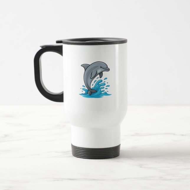 De Viaje Delfín Alegre Salpicadura - Taza (Izquierda)