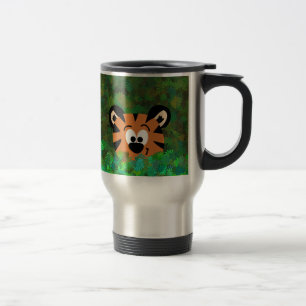 De Viaje Dibujo animado que mira a escondidas la taza del