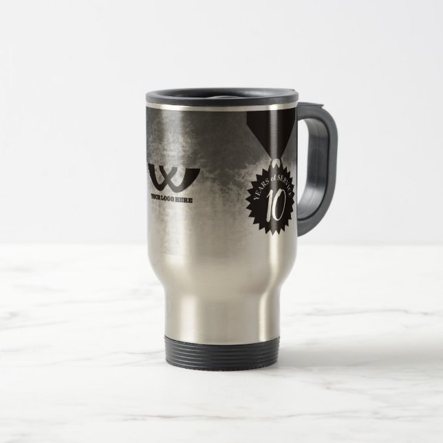 De Viaje Empleado taza del premio del aniversario del jalón (Anverso derecho)