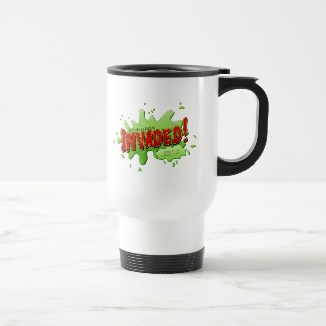 De Viaje ¡Invadido! taza del logotipo (Derecha)