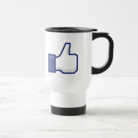 La taza Facebook tiene gusto del botón