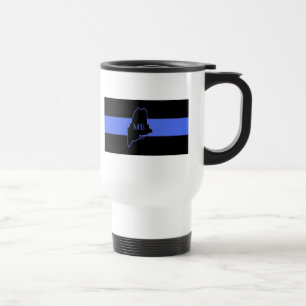 De Viaje Maine Blue Line fino viaja taza