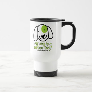 De Viaje Mi mejor amigo es una taza aislada perro verde