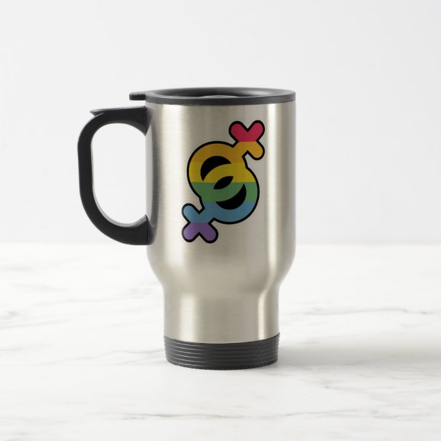 De Viaje Orgullo LGBT+. Arcoíris. Taza (Izquierda)