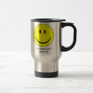 De Viaje Taza aislada cara feliz