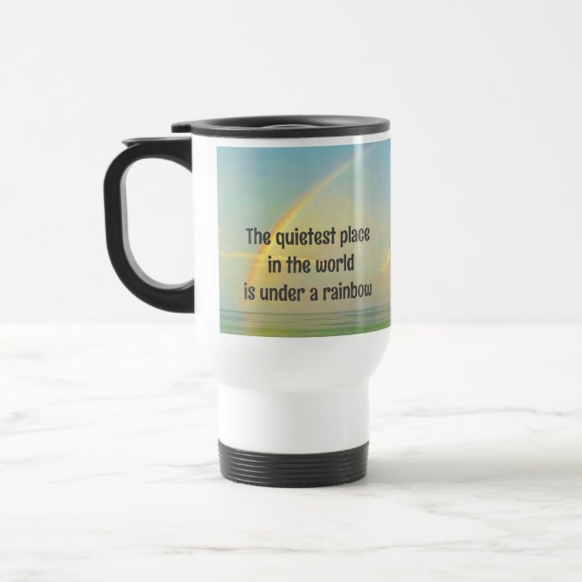 De Viaje Taza aislada del lugar más tranquilo (Izquierda)