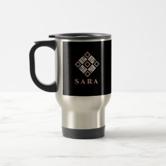 De Viaje Taza con el nombre SARA | Patrón geométrico modern