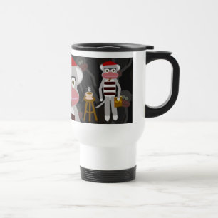 De Viaje Taza del mono del calcetín del Beatnik