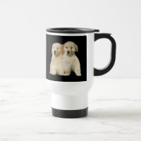 Taza del perrito del golden retriever
