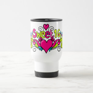 De Viaje taza del vidrio del fiesta del dulce dieciséis