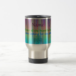 De Viaje Taza irlandesa del proverbio del ARCO IRIS (añada