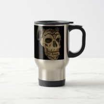 Taza la termal del gótico del cráneo del demonio