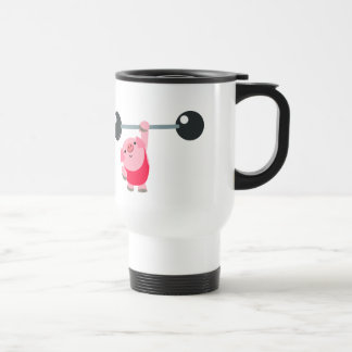 De Viaje Taza linda del viajero del cerdo del dibujo