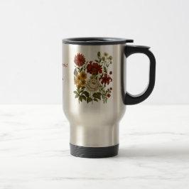 De Viaje Taza personalizada con diseño floral vintage, rega