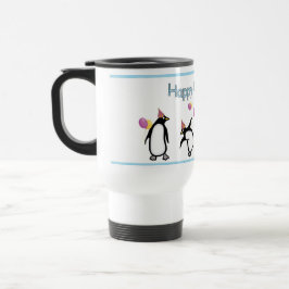 De Viaje Taza Pingüino Feliz Cumpleaños