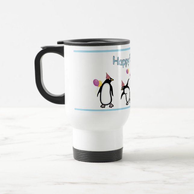 De Viaje Taza Pingüino Feliz Cumpleaños (Izquierda)