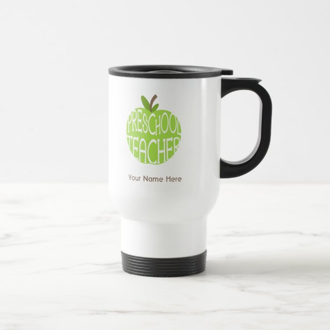 De Viaje Taza preescolar del profesor - Apple verde (Derecha)