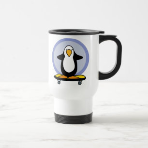 De Viaje Taza que anda en monopatín del pingüino