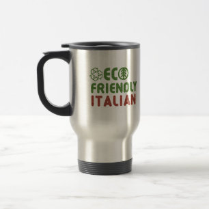 De Viaje Taza reutilizable italiana amistosa del acero