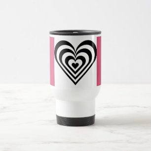 De Viaje Taza rosa tema corazón