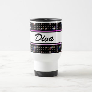 De Viaje Taza rosada y púrpura del diamante del
