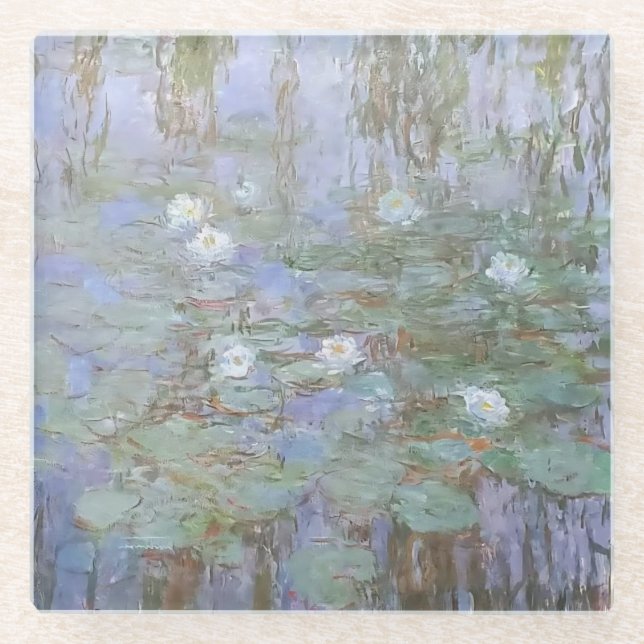 De Vidrio Claude Monet Nenúfares Posavasos (Anverso)