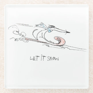 De Vidrio Let It Snow Posavasos